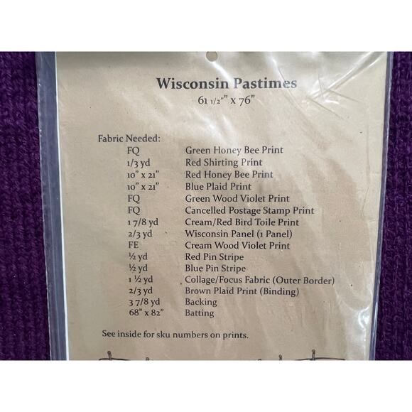 quilt pattern Wisconsin pastimes washboard quilts 61in x 76in - Picture 3 of 4